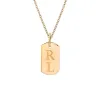 14k Gold Rounded Mini Dog Tag Necklace sold by Tiny Tags