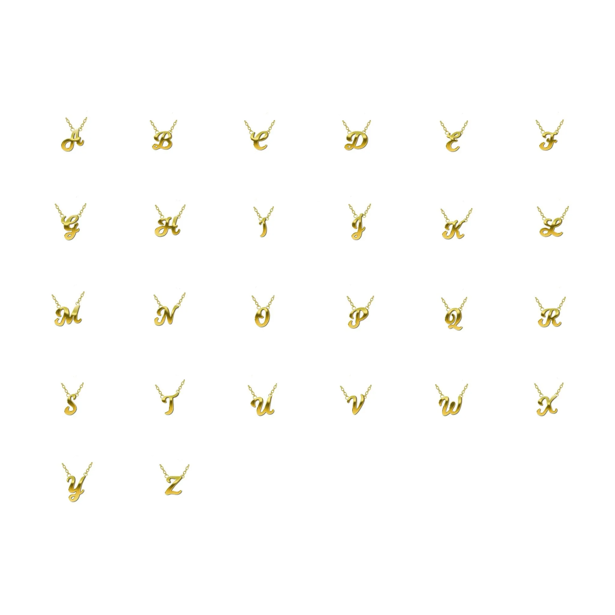 Script Initial Nameplate Necklace sold by Tiny Tags product image thumbnail 5