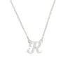 Script Initial Nameplate Necklace sold by Tiny Tags