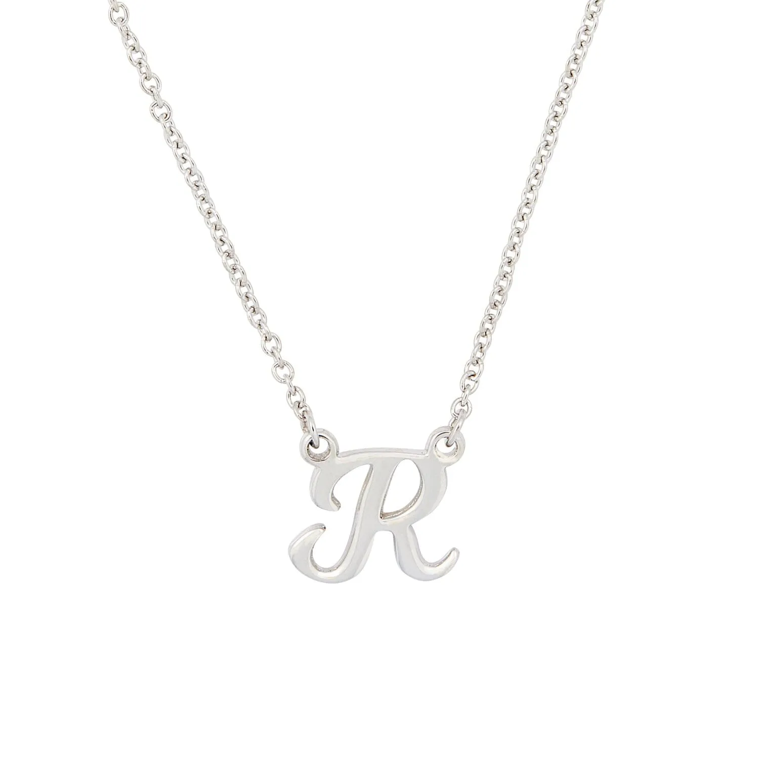 Script Initial Nameplate Necklace sold by Tiny Tags