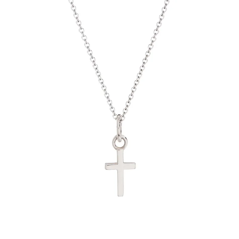 Sterling Silver Cross Necklace sold by Tiny Tags