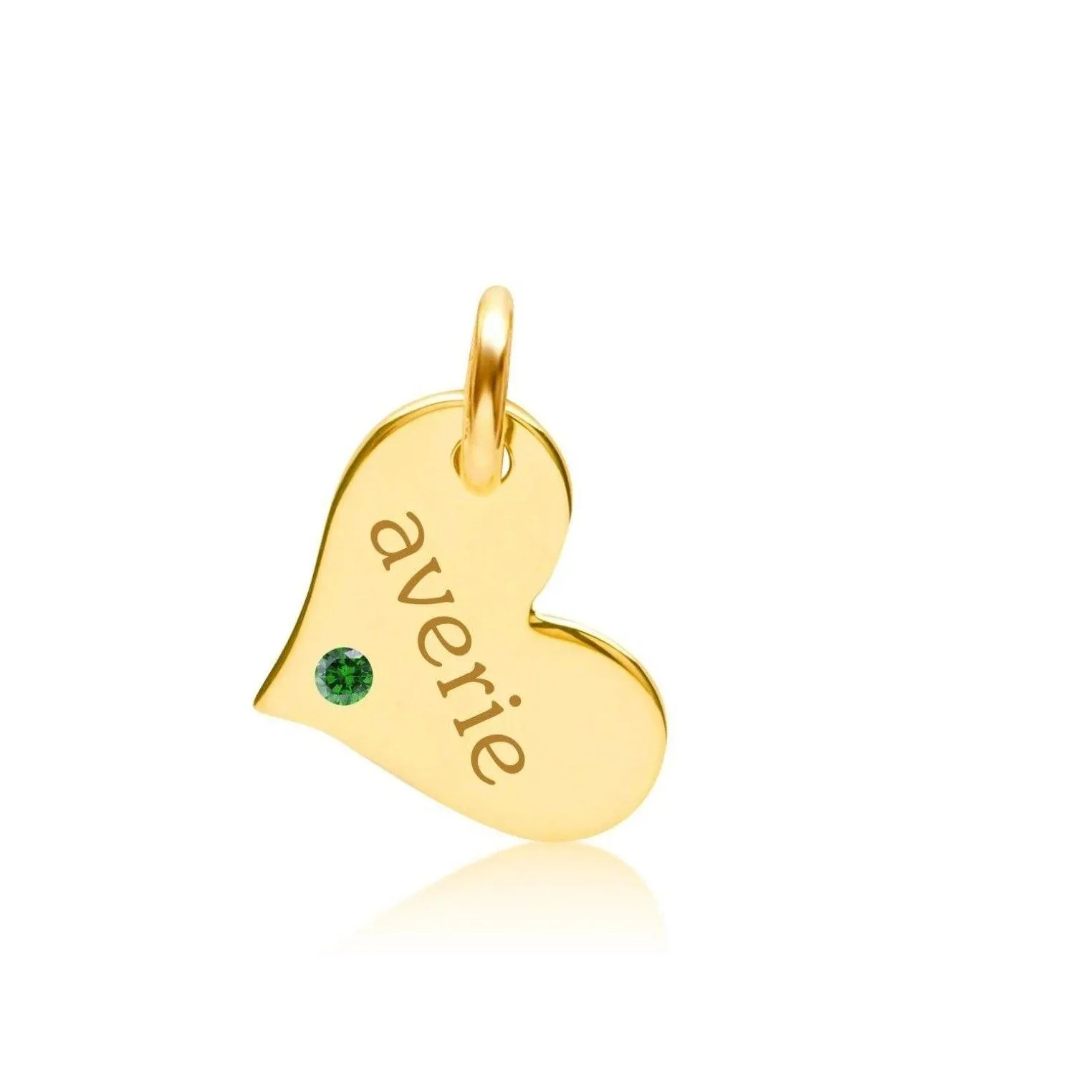 14k Gold Heart with Birthstone sold by Tiny Tags product image thumbnail 2
