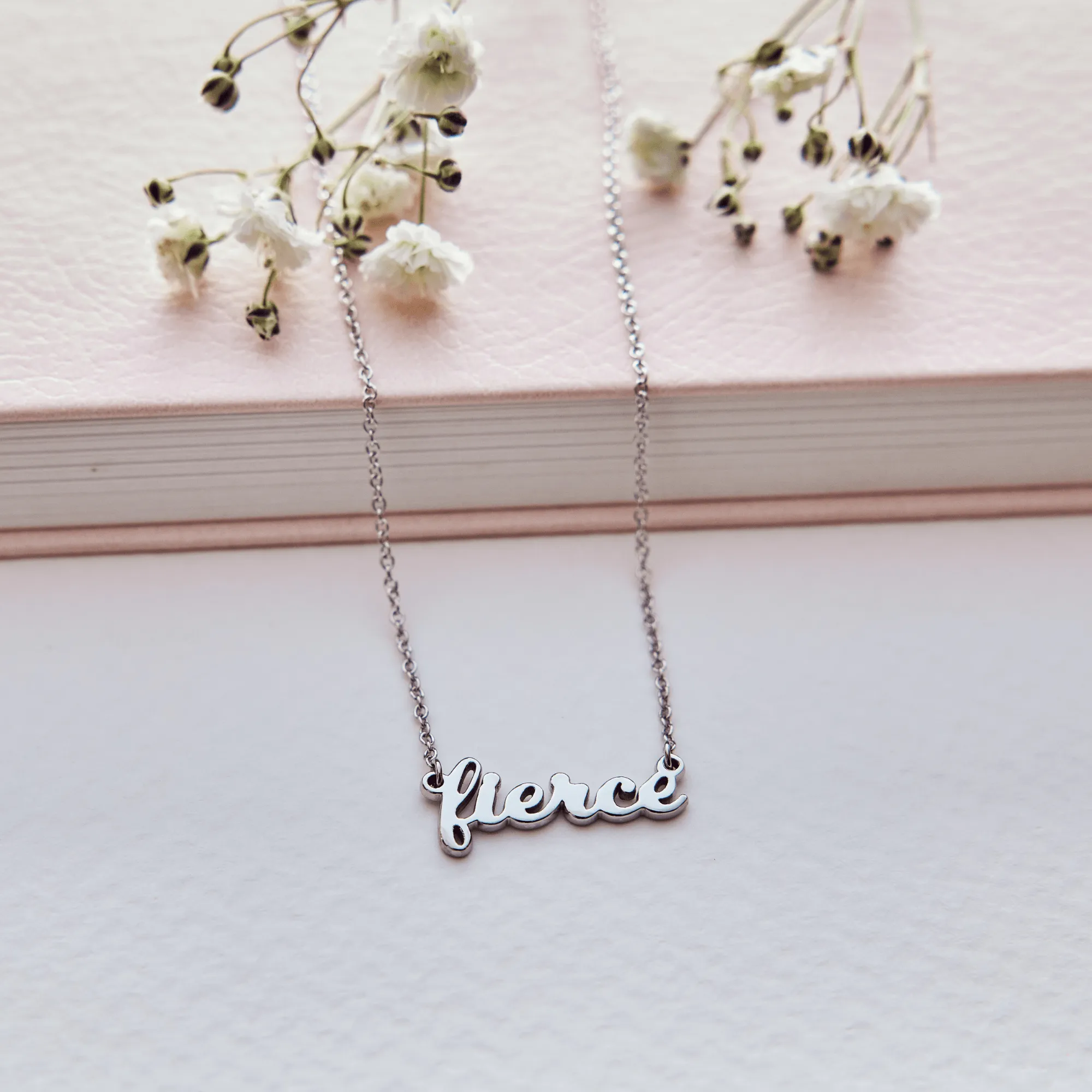 Fierce Script Nameplate Necklace sold by Tiny Tags product image thumbnail 2