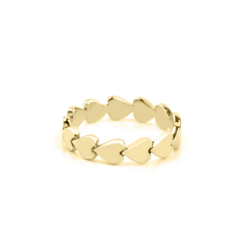 14k Gold Heart Band sold by Tiny Tags