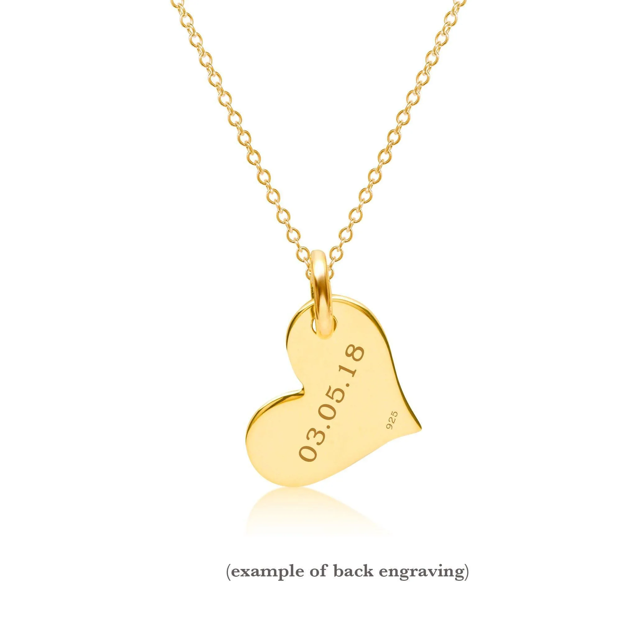 14k Gold Heart Necklace sold by Tiny Tags product image thumbnail 5