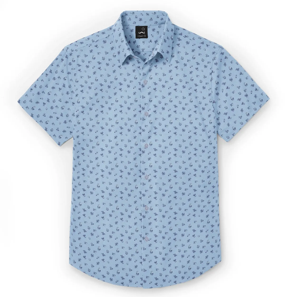 Pure Cotton - Short Sleeve- Blue Blossom sold by Airthreads product image thumbnail 3