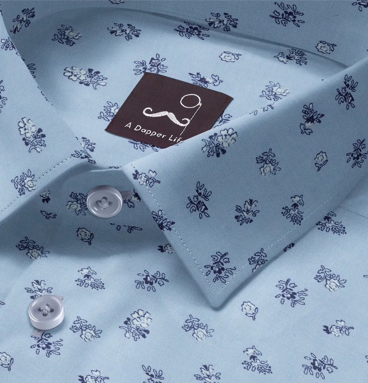 Pure Cotton - Short Sleeve- Blue Blossom sold by Airthreads product image thumbnail 2