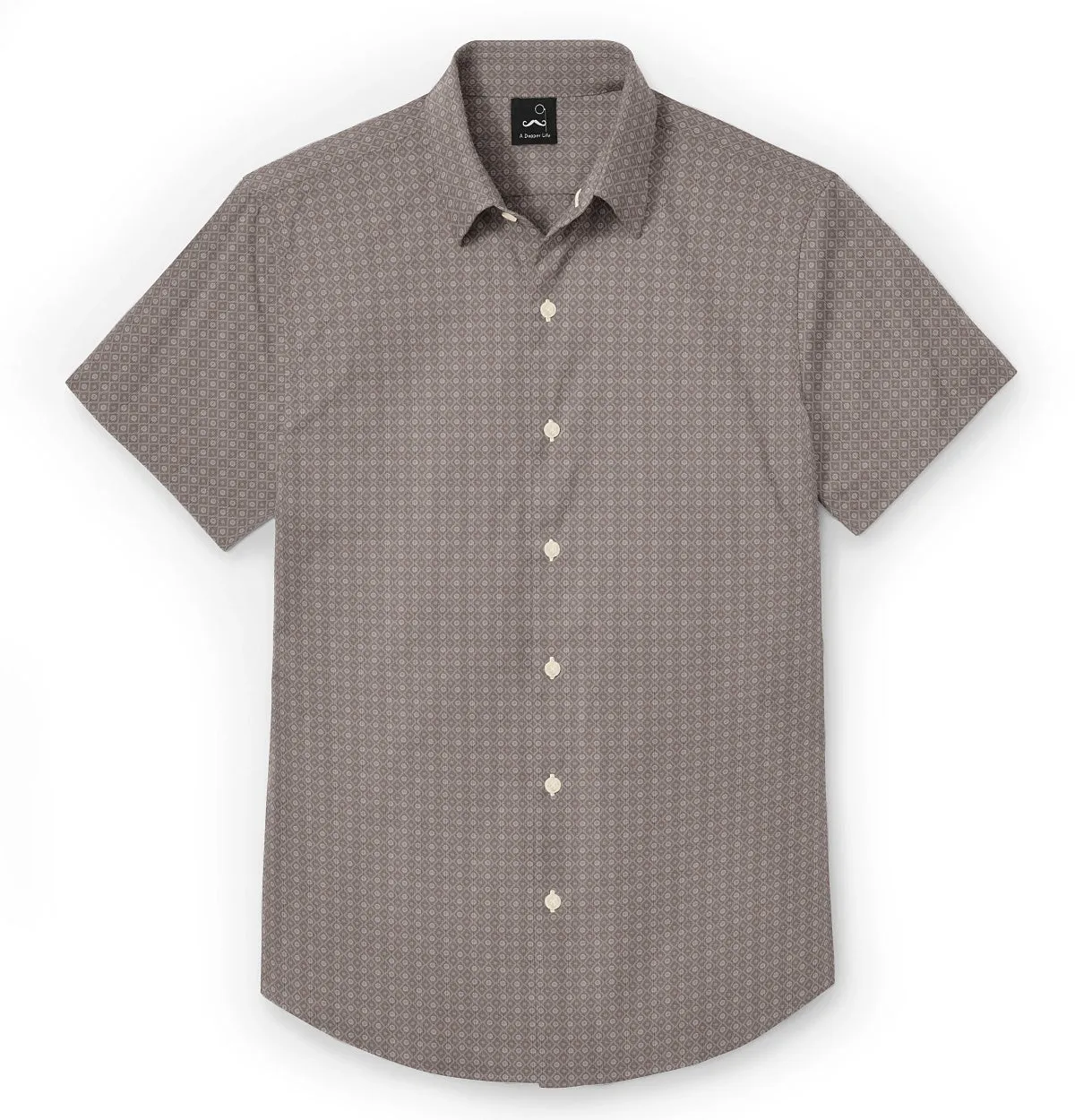 Pure Cotton - Short Sleeve- Mocha Diamond sold by Airthreads product image thumbnail 3