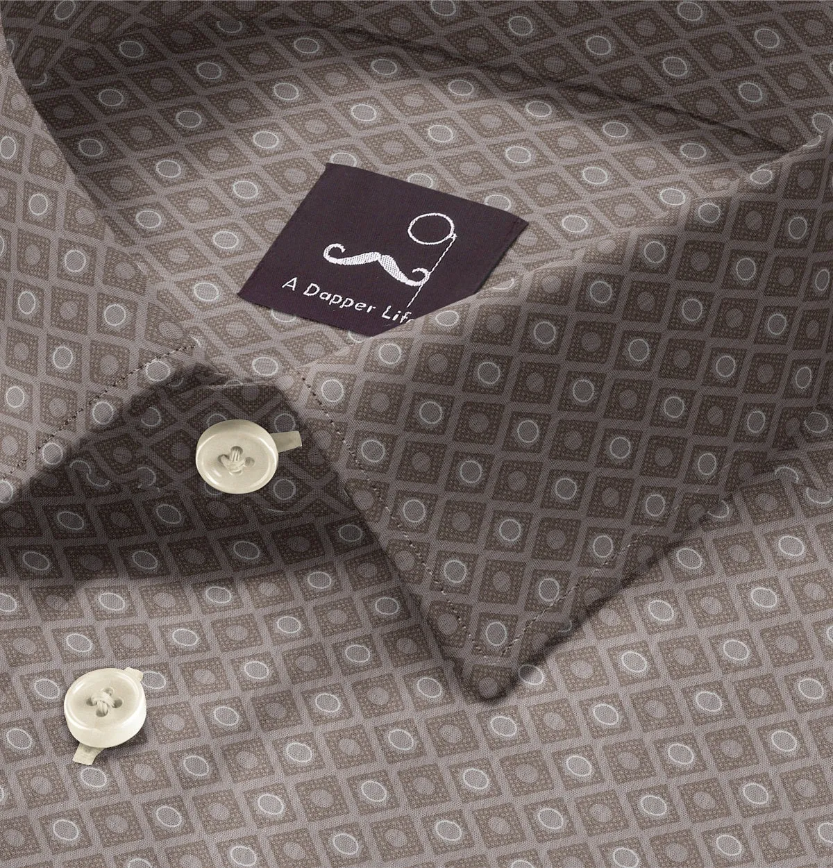 Pure Cotton - Short Sleeve- Mocha Diamond sold by Airthreads product image thumbnail 2