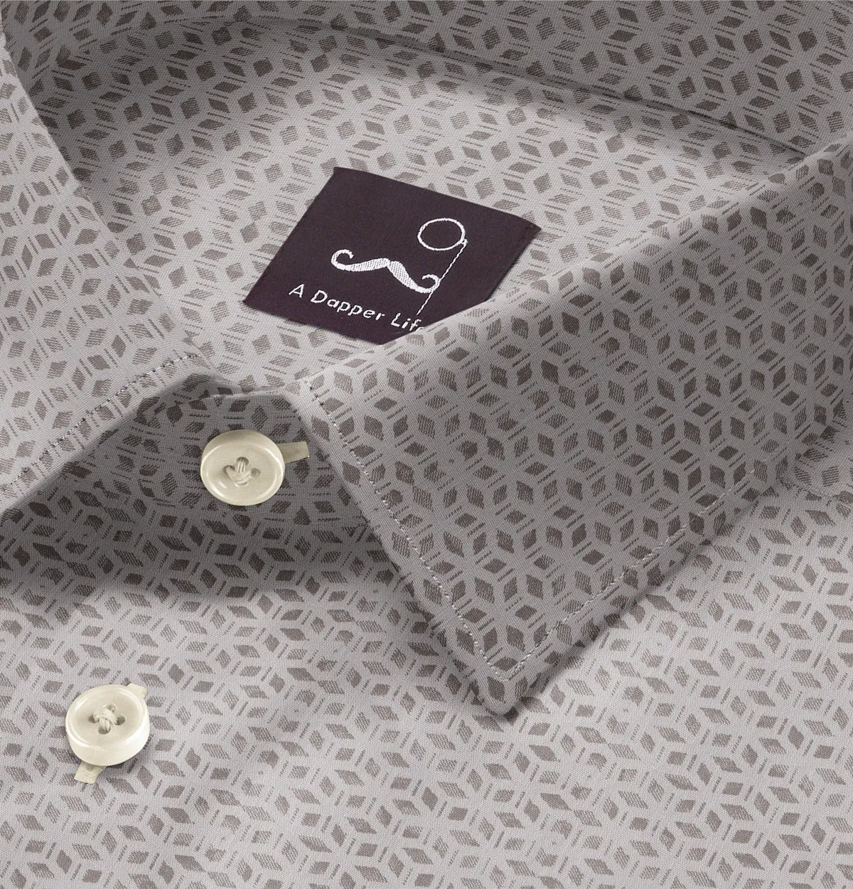 Pure Cotton - Short Sleeve- Smoky Beige Matrix sold by Airthreads product image thumbnail 2