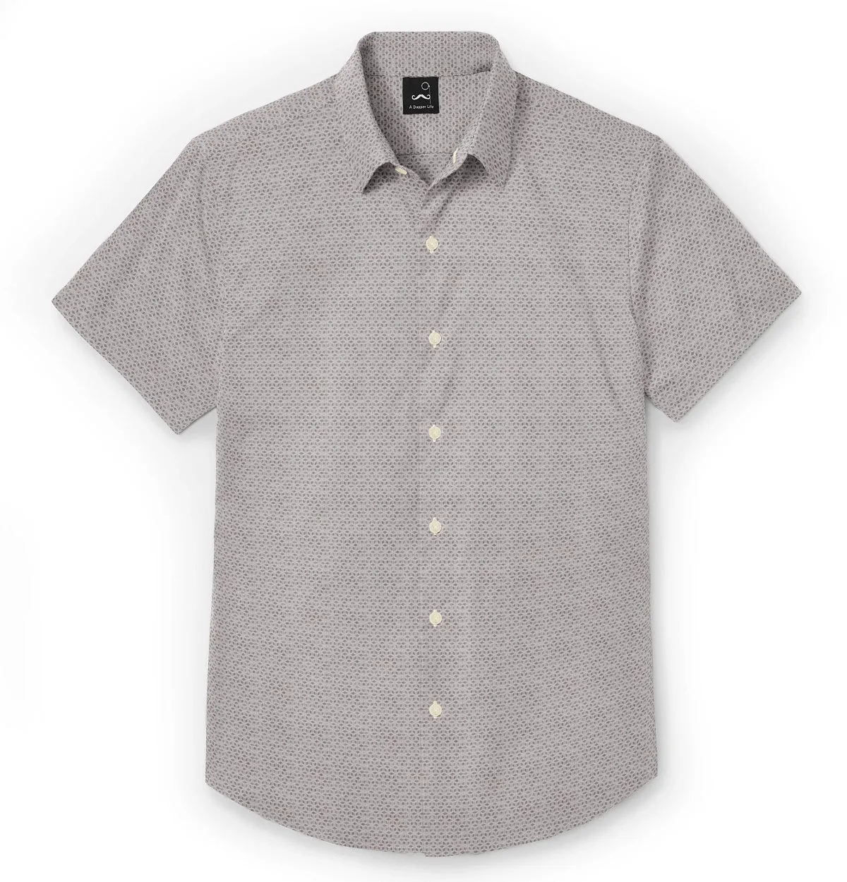 Pure Cotton - Short Sleeve- Smoky Beige Matrix sold by Airthreads product image thumbnail 3