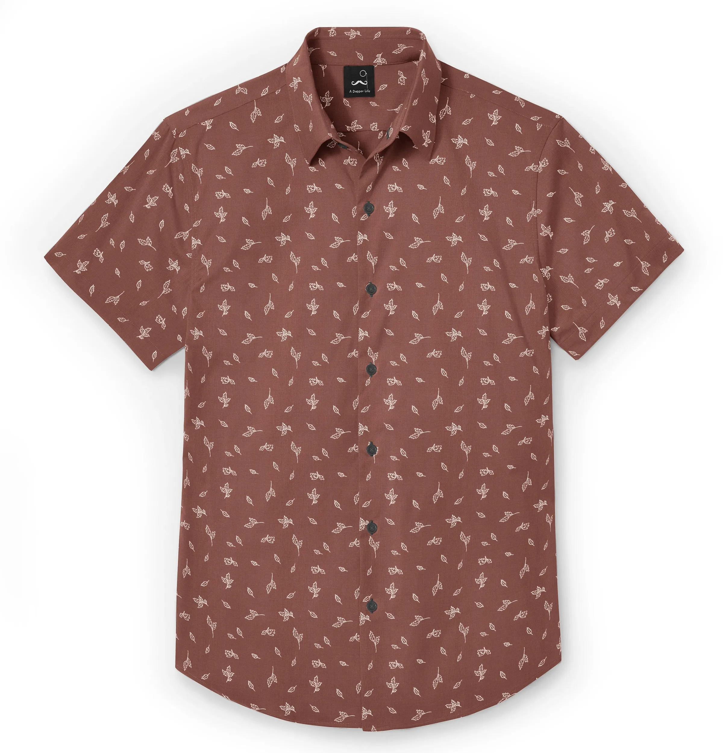 Pure Cotton - Short Sleeve - Rust with Leaves sold by Airthreads product image thumbnail 3