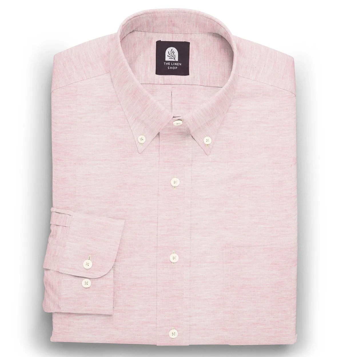 Pure Linen Button-Down - Long Sleeve - Pale Pink sold by Airthreads