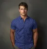 Pure Cotton - Short Sleeve - Navy Geometrics sold by Airthreads