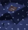 Pure Cotton - Short Sleeve - Navy Geometrics sold by Airthreads