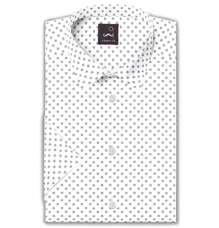 Pure Cotton - Short Sleeve - White with Hashtags sold by Airthreads
