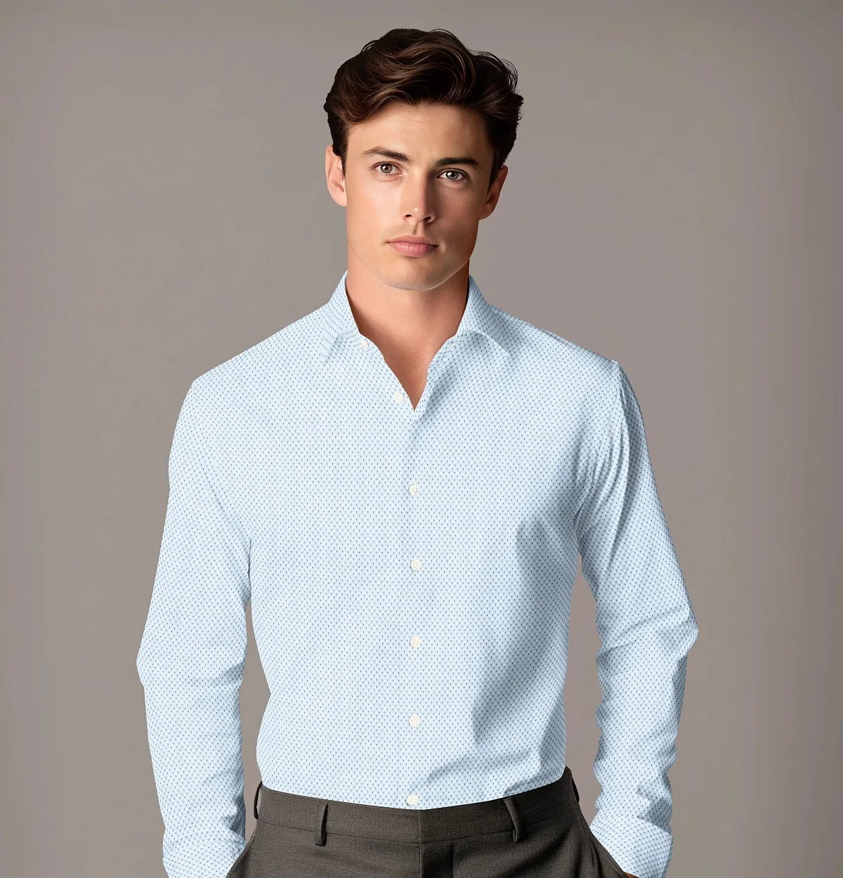 Pure Cotton - Long Sleeve - Sky Blue Print sold by Airthreads product image thumbnail 3