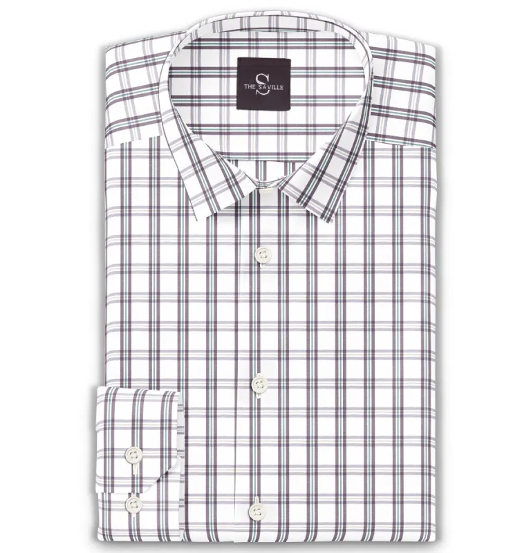 Wrinkle-free Brown and Green Checks - Long Sleeve sold by Airthreads