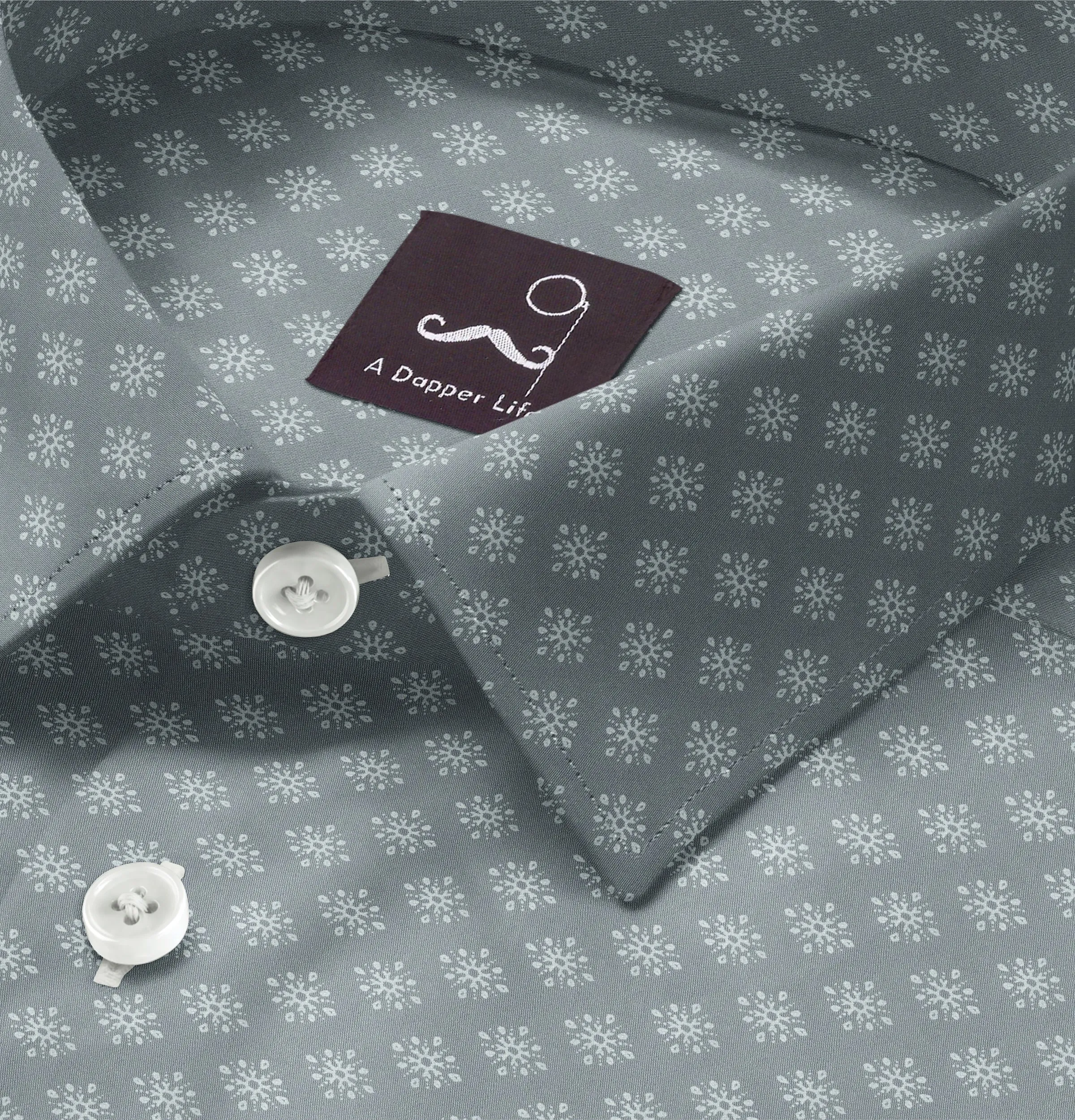 Pure Cotton - Long Sleeve - Thyme Green with White Stars sold by Airthreads product image thumbnail 2