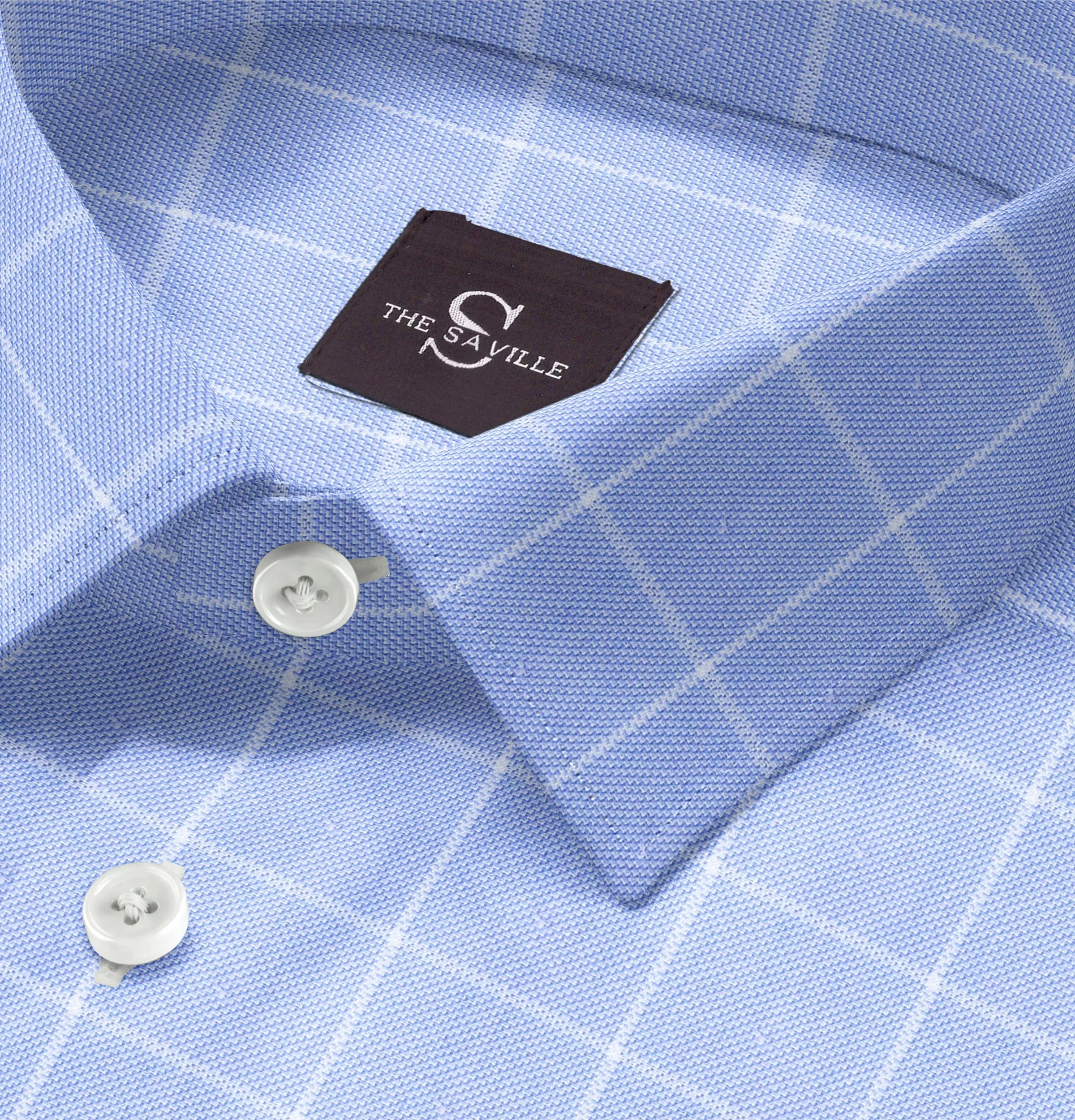 Wrinkle-free Blue Box Checks - Short Sleeve sold by Airthreads product image thumbnail 2