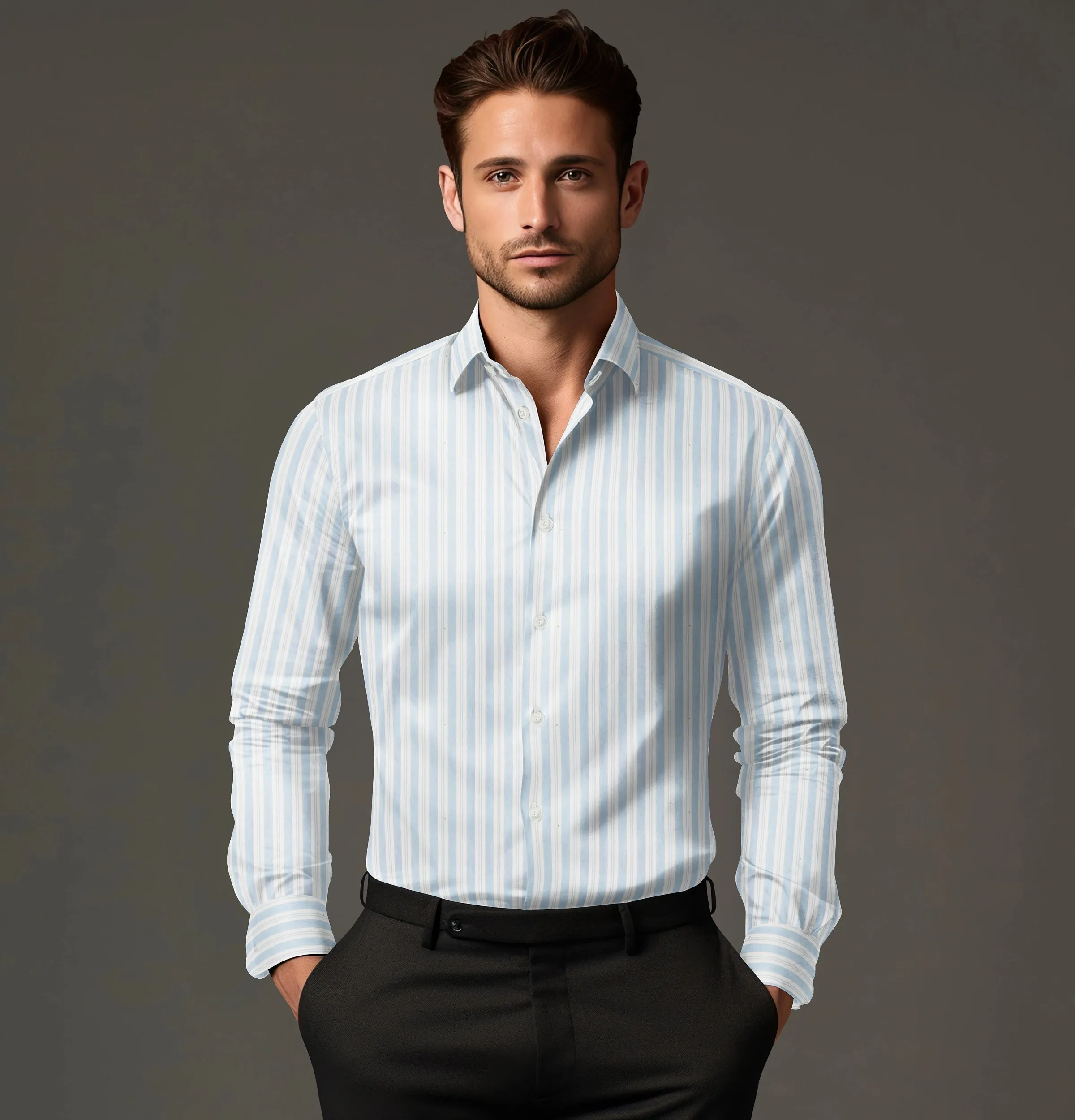 Pure Cotton - Long Sleeve - Light Blue Print sold by Airthreads product image thumbnail 4