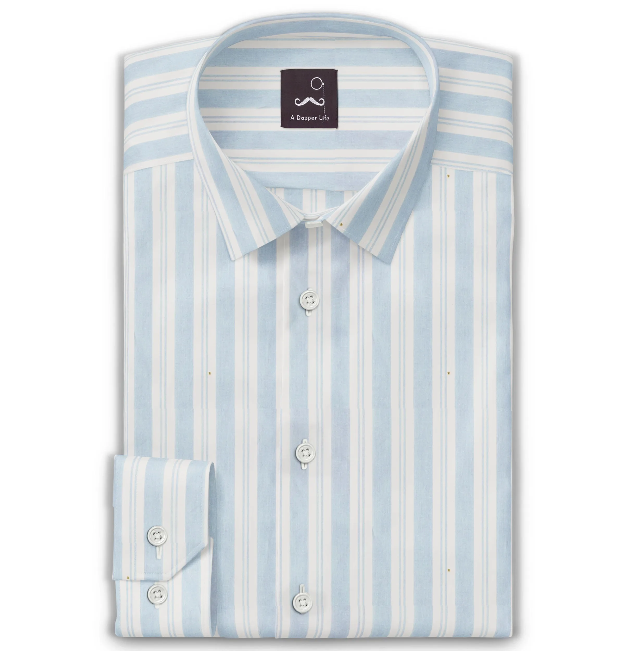 Pure Cotton - Long Sleeve - Light Blue Print sold by Airthreads