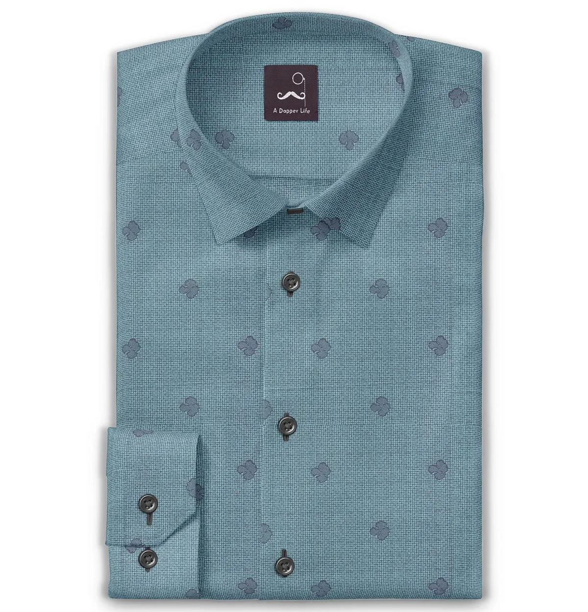 Pure Cotton - Long Sleeve - Turquoise Print sold by Airthreads