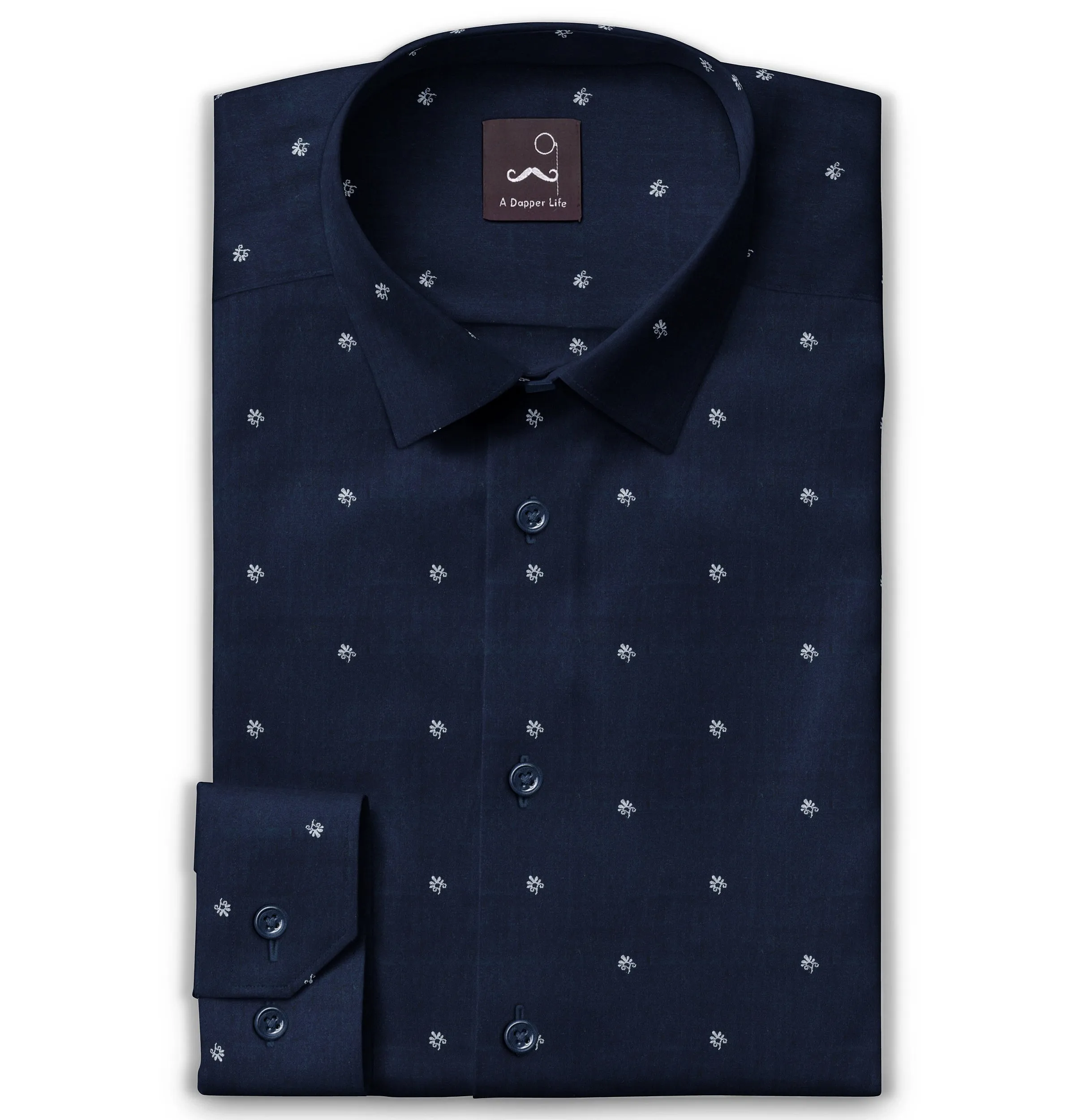 Pure Cotton - Long Sleeve - Navy Floral Print sold by Airthreads