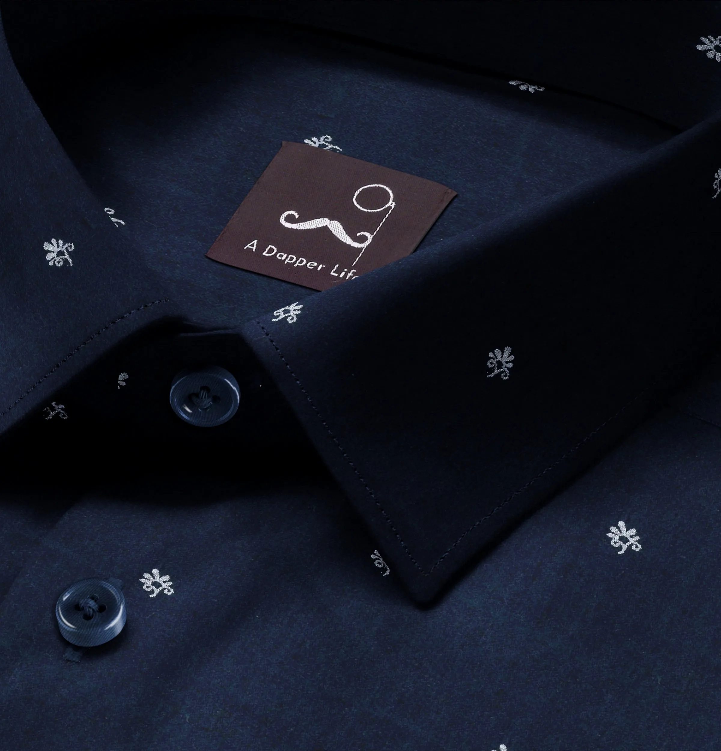 Pure Cotton - Long Sleeve - Navy Floral Print sold by Airthreads product image thumbnail 2