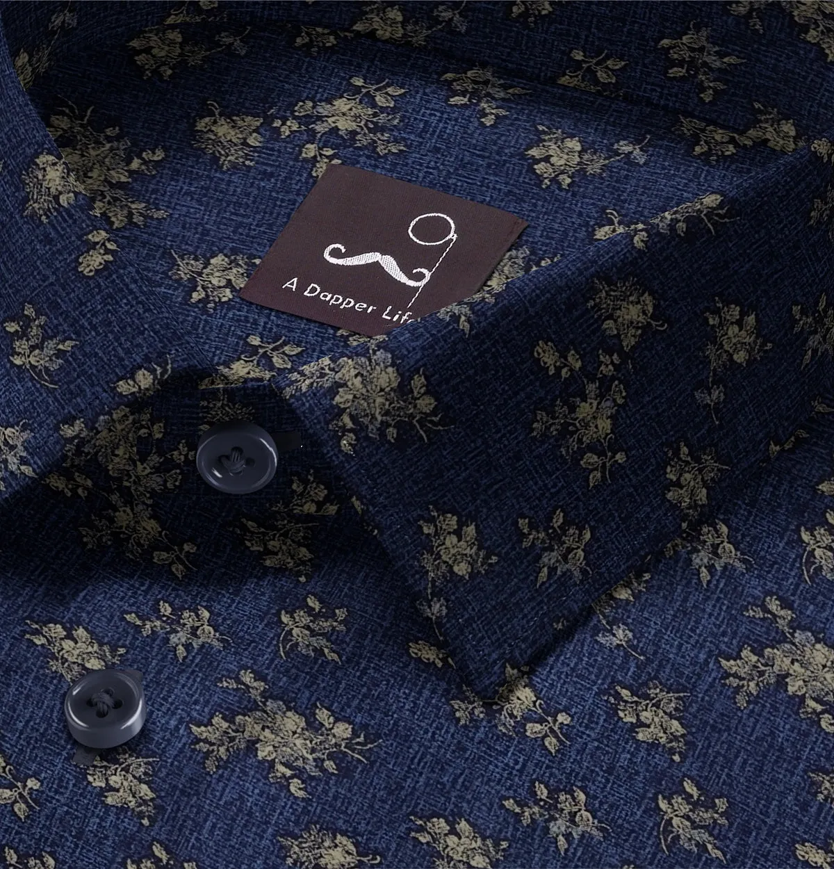 Pure Cotton - Long Sleeve - Vintage Floral Navy sold by Airthreads product image thumbnail 2