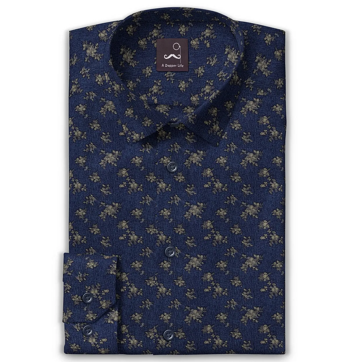 Pure Cotton - Long Sleeve - Vintage Floral Navy sold by Airthreads