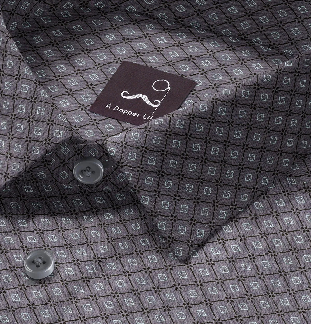 Pure Cotton - Long Sleeve - Warm Gray Mosaic sold by Airthreads product image thumbnail 2