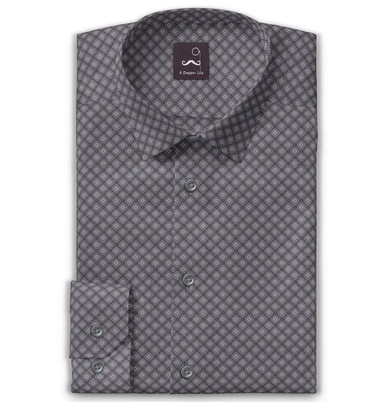 Pure Cotton - Long Sleeve - Warm Gray Mosaic sold by Airthreads