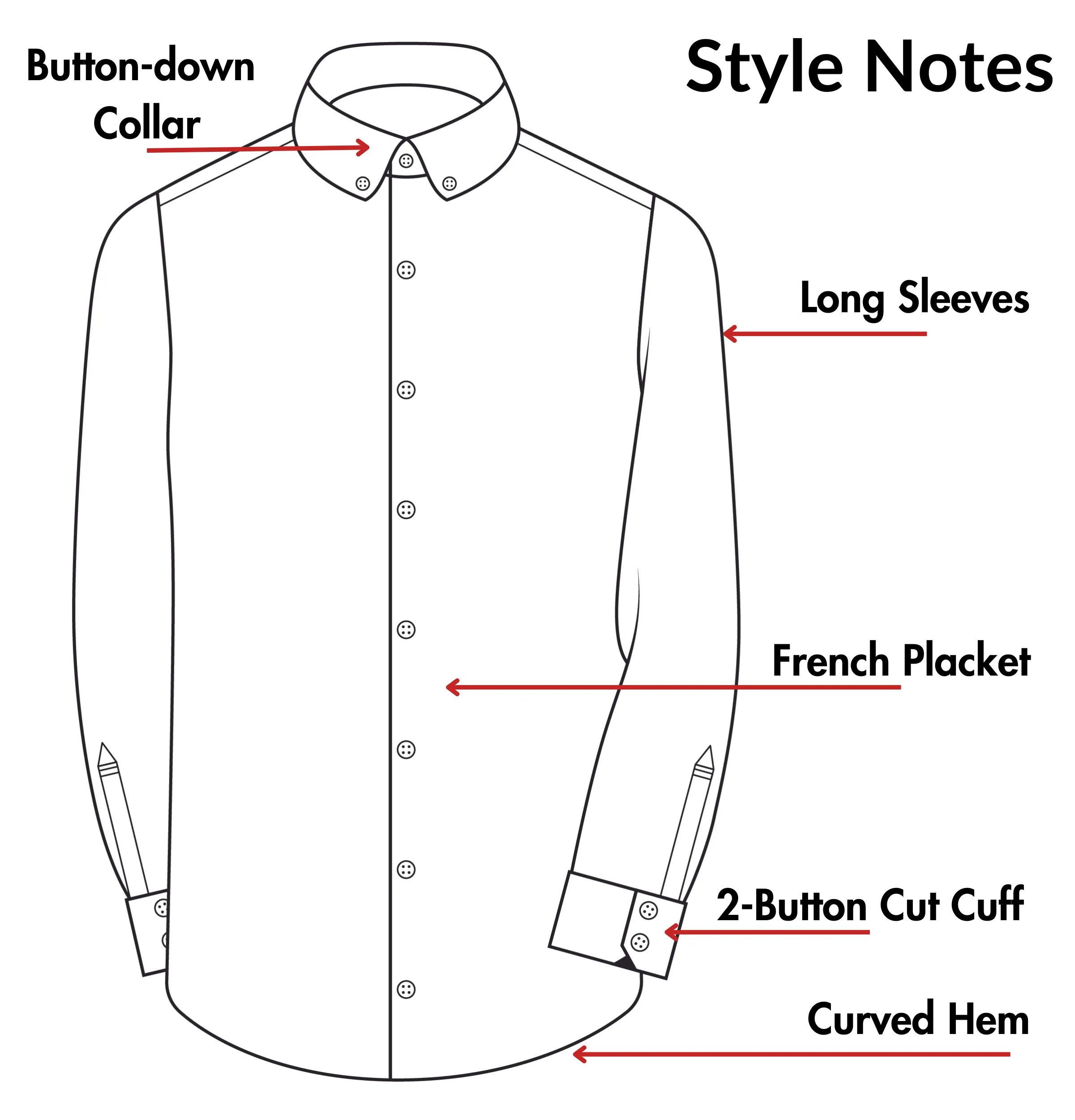 Wrinkle-resistant - Button-Down - Cotton-Lycra Shirt - Long Sleeve - Black sold by Airthreads product image thumbnail 2