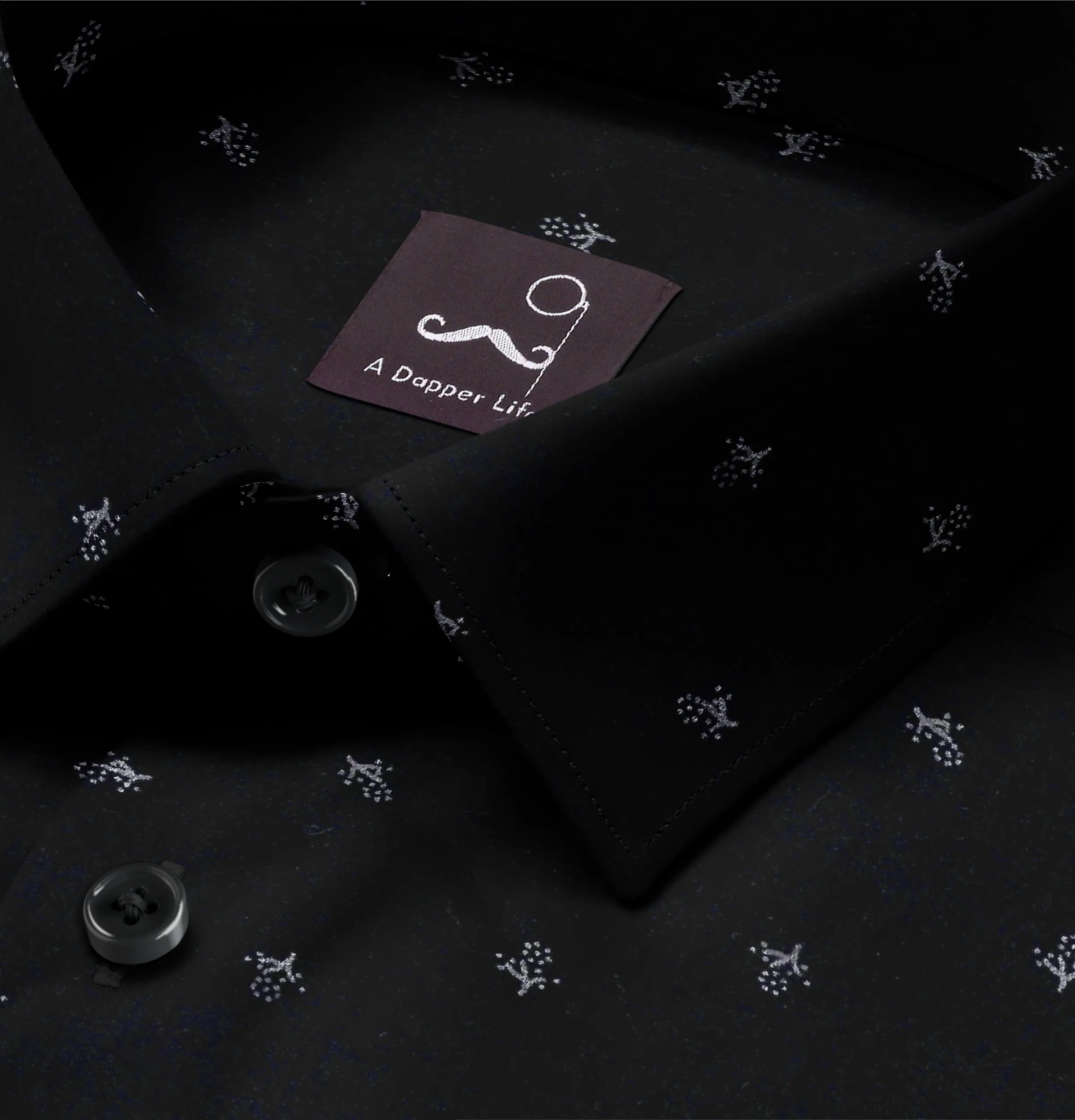 Pure Cotton - Long Sleeve - Black Print Dot Flowers sold by Airthreads product image thumbnail 2