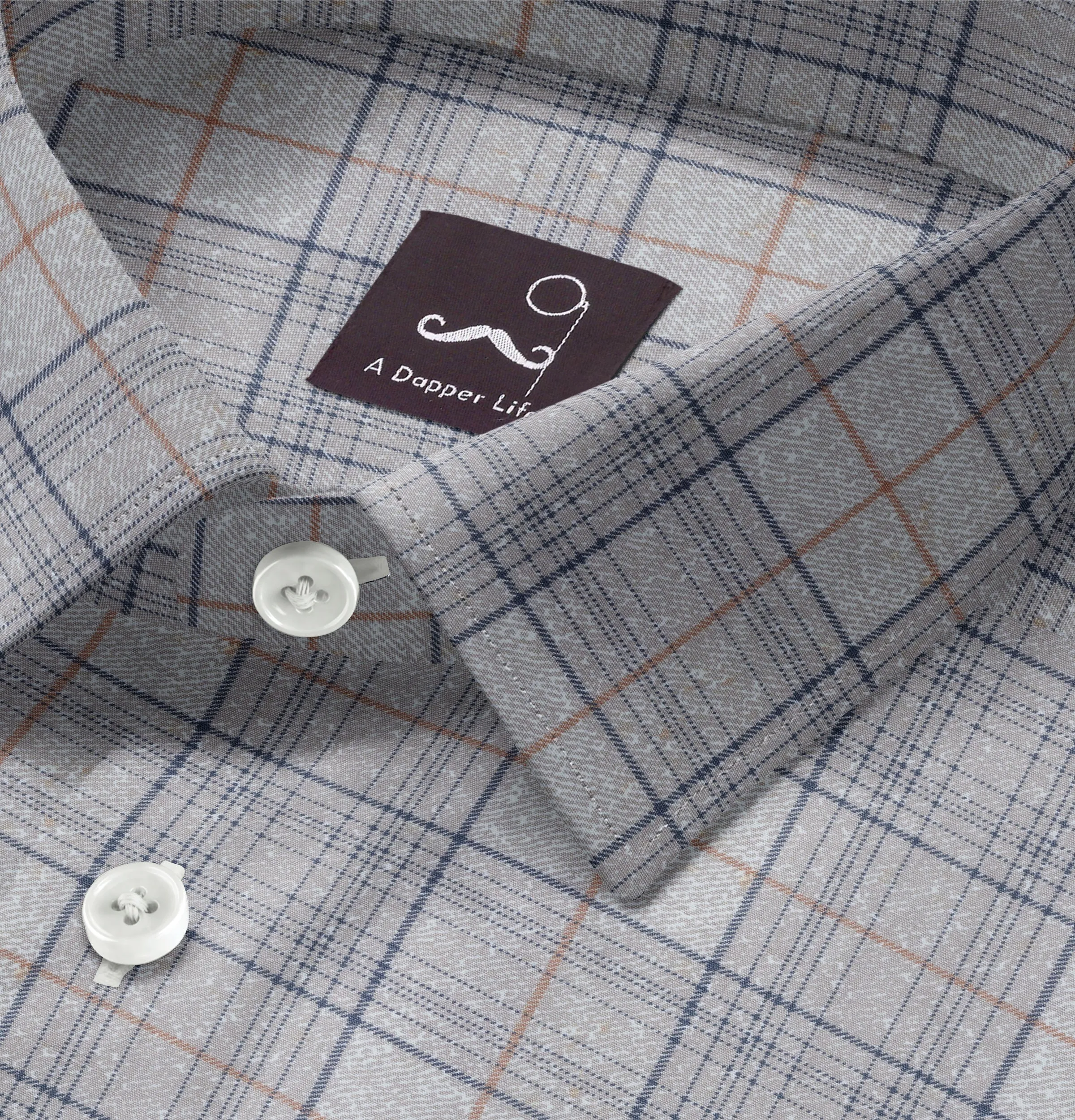 Pure Cotton - Long Sleeve - Gray Checks sold by Airthreads product image thumbnail 2