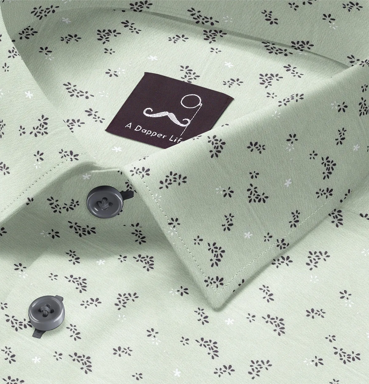 Pure Cotton - Short Sleeve - Mint Floral Print sold by Airthreads product image thumbnail 2