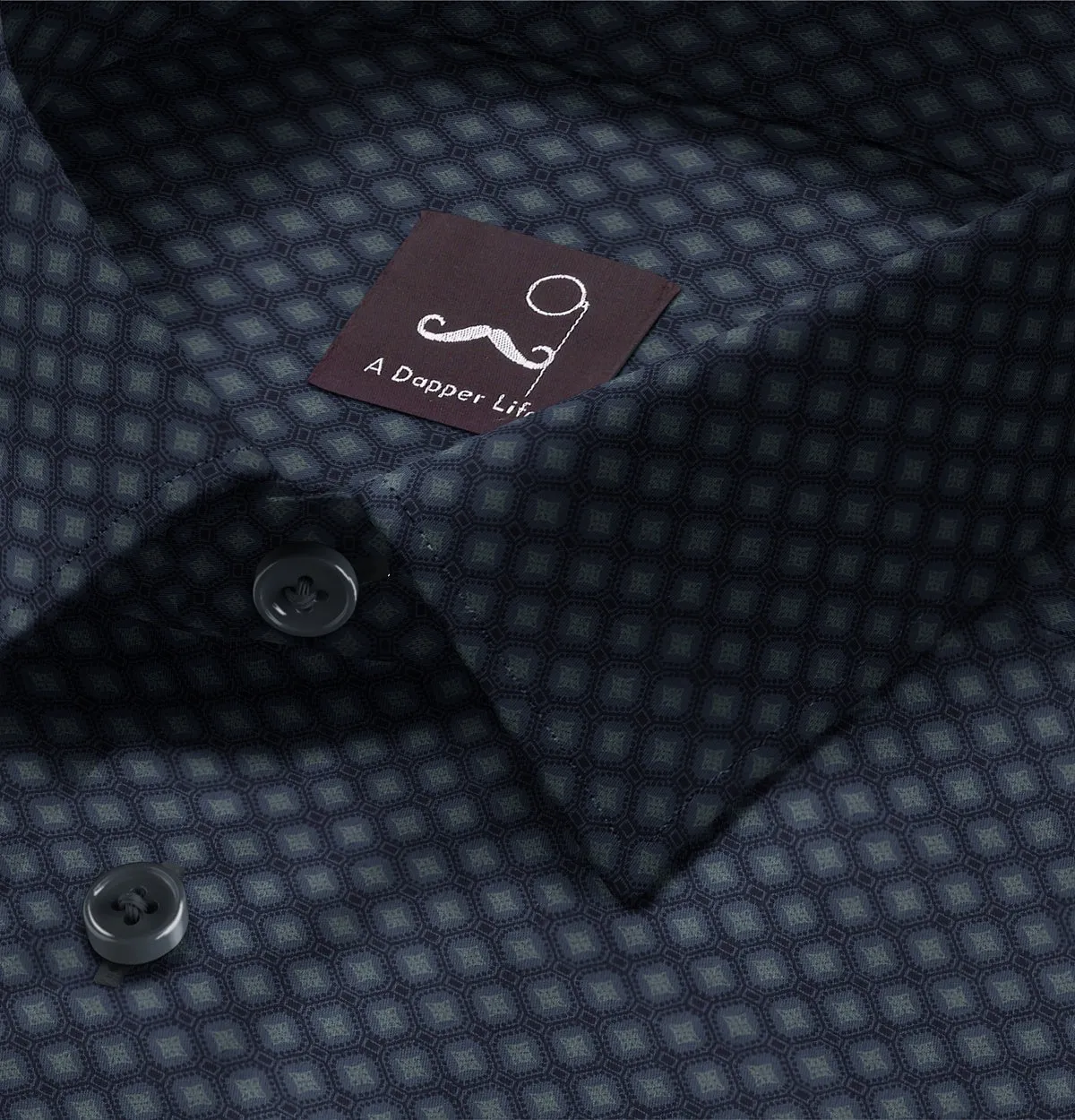 Pure Cotton - Long Sleeve - Midnight Navy Diamond sold by Airthreads product image thumbnail 2