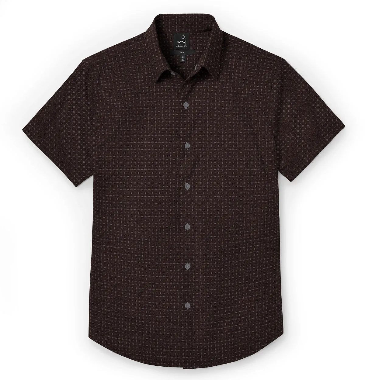 Pure Cotton - Short Sleeve- Chocolate Diamond Grid sold by Airthreads product image thumbnail 3