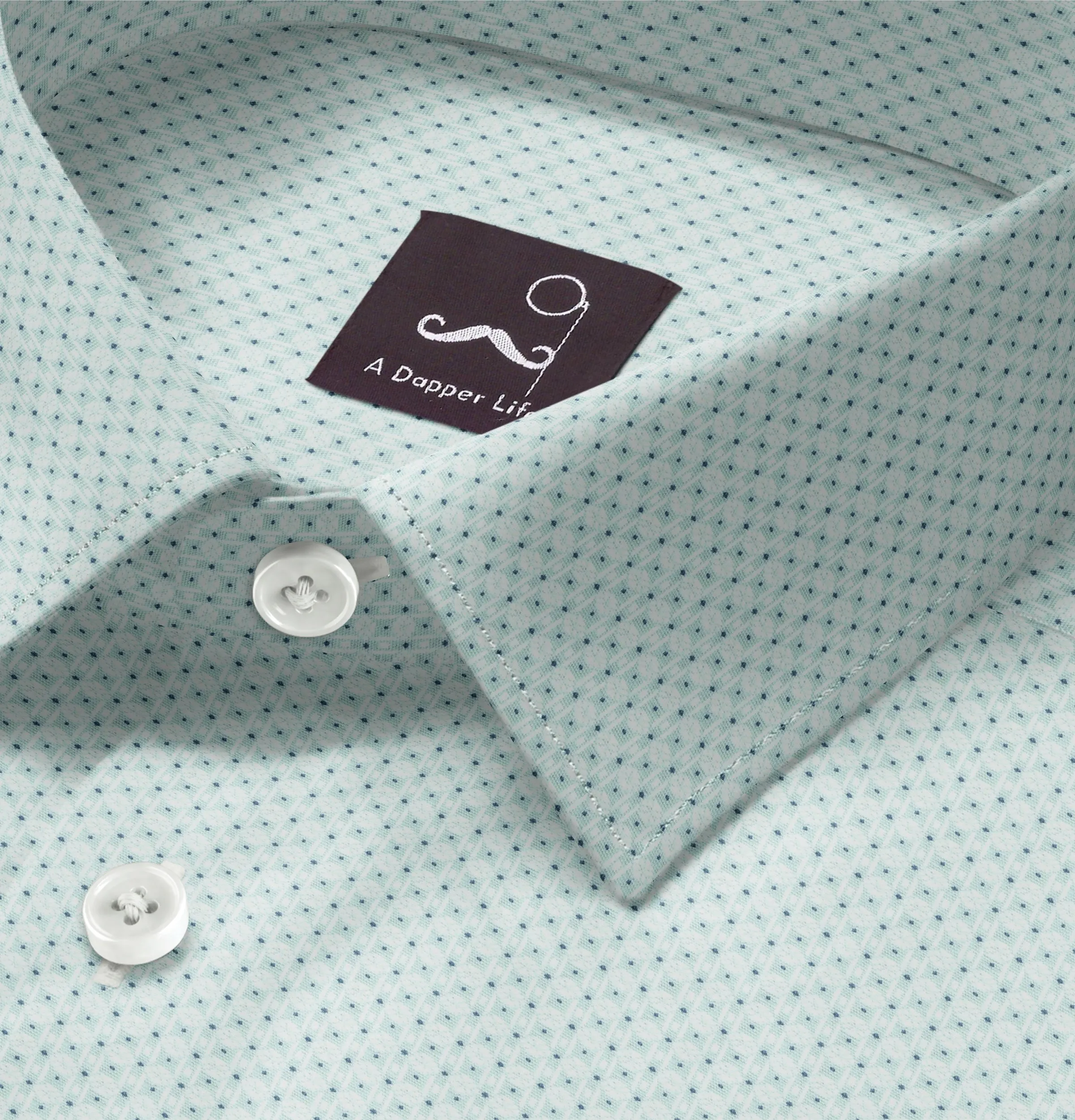 Pure Cotton - Short Sleeve - Mint Print sold by Airthreads product image thumbnail 2