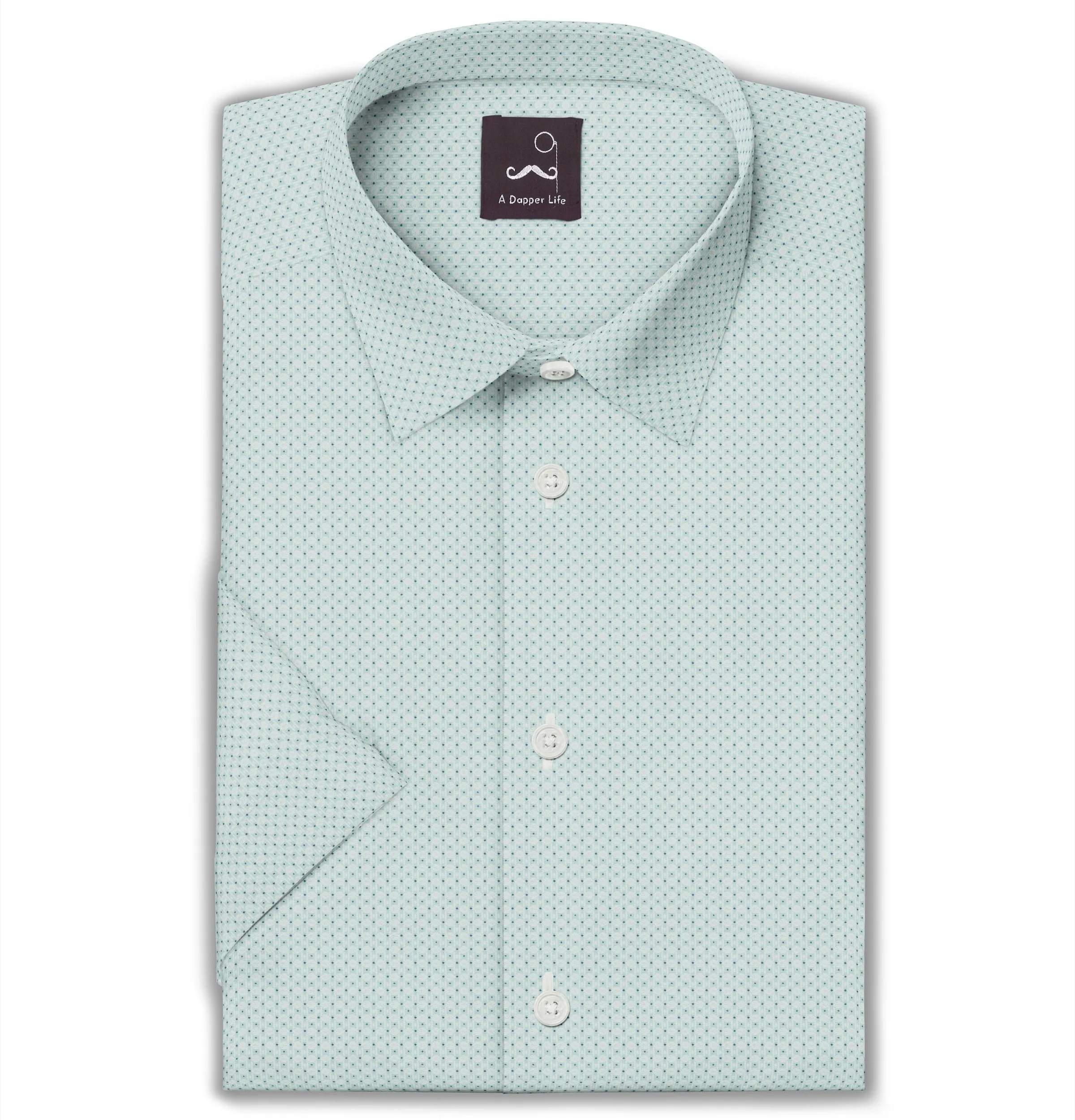 Pure Cotton - Short Sleeve - Mint Print sold by Airthreads