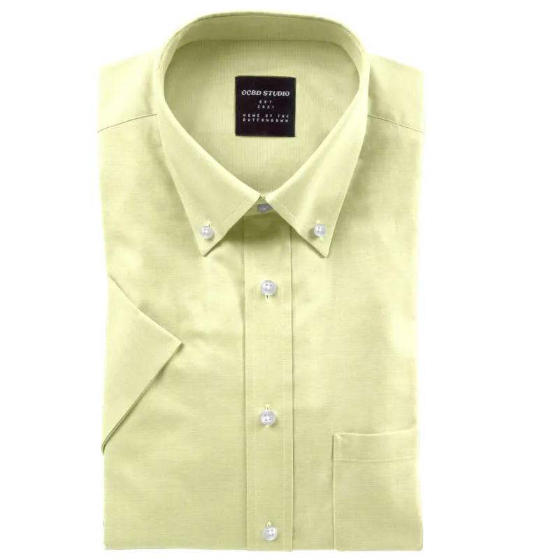 Oxford Button-Down - Short Sleeve - Yellow sold by Airthreads