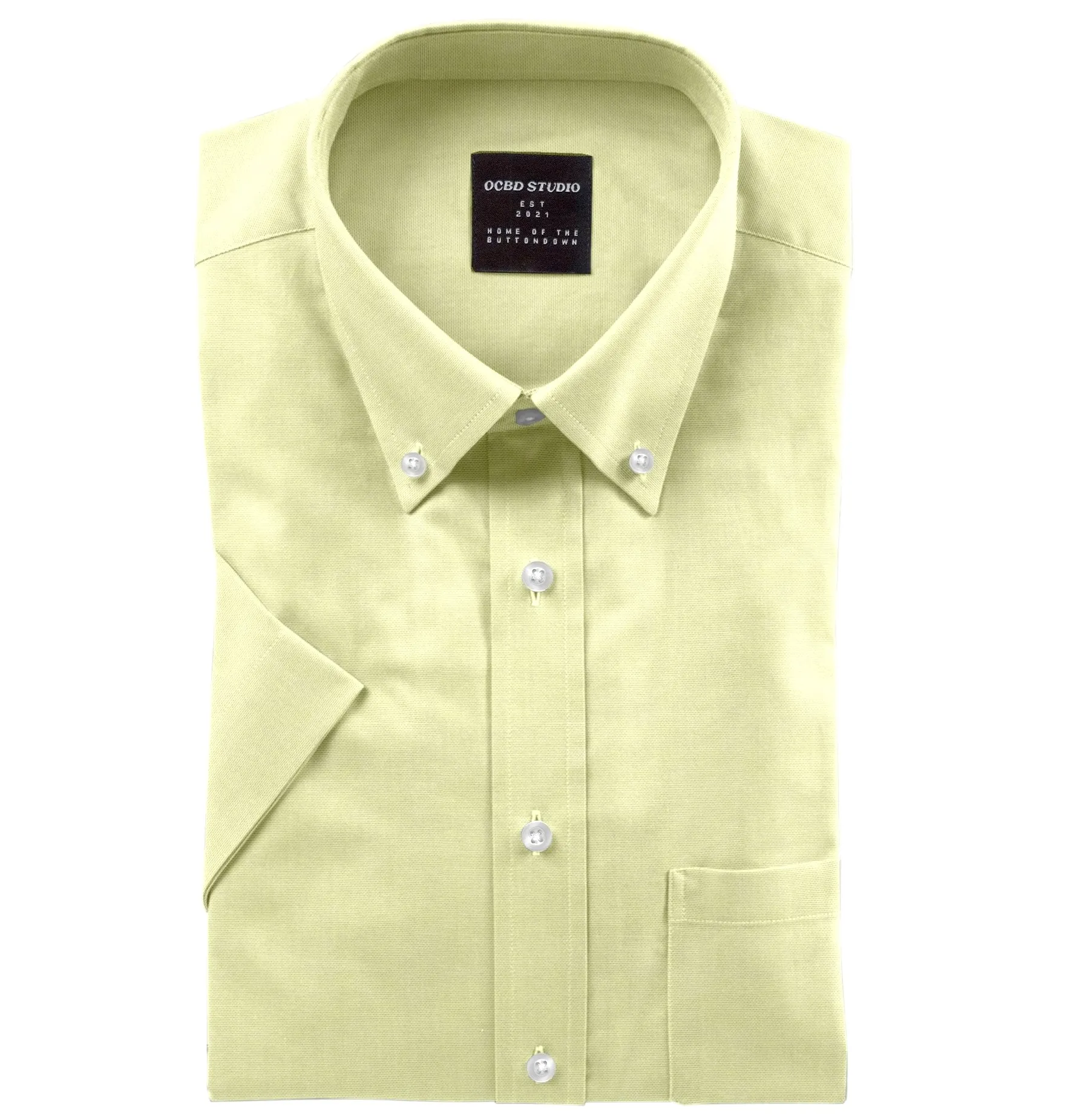 Oxford Button-Down - Short Sleeve - Yellow sold by Airthreads