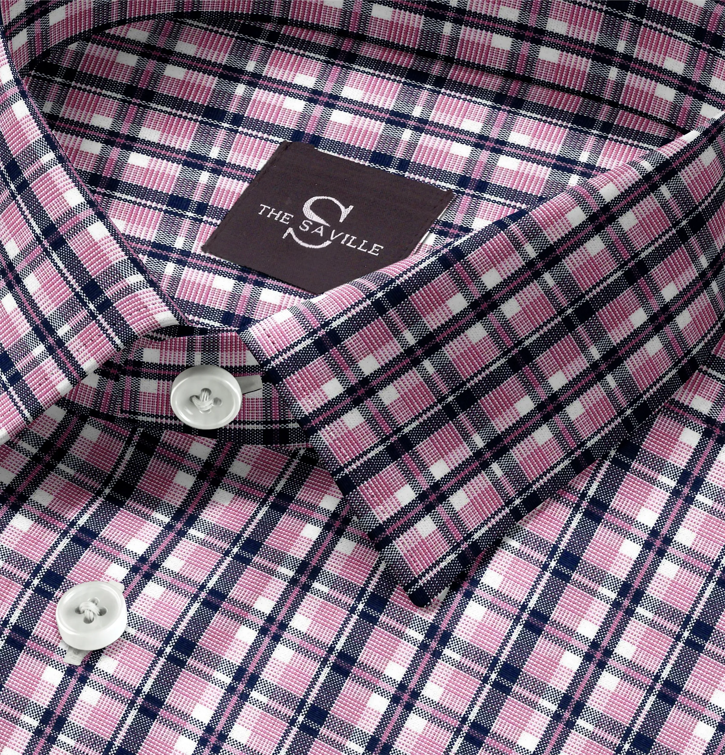 Wrinkle-free - Long Sleeve - Pink Checks sold by Airthreads product image thumbnail 2