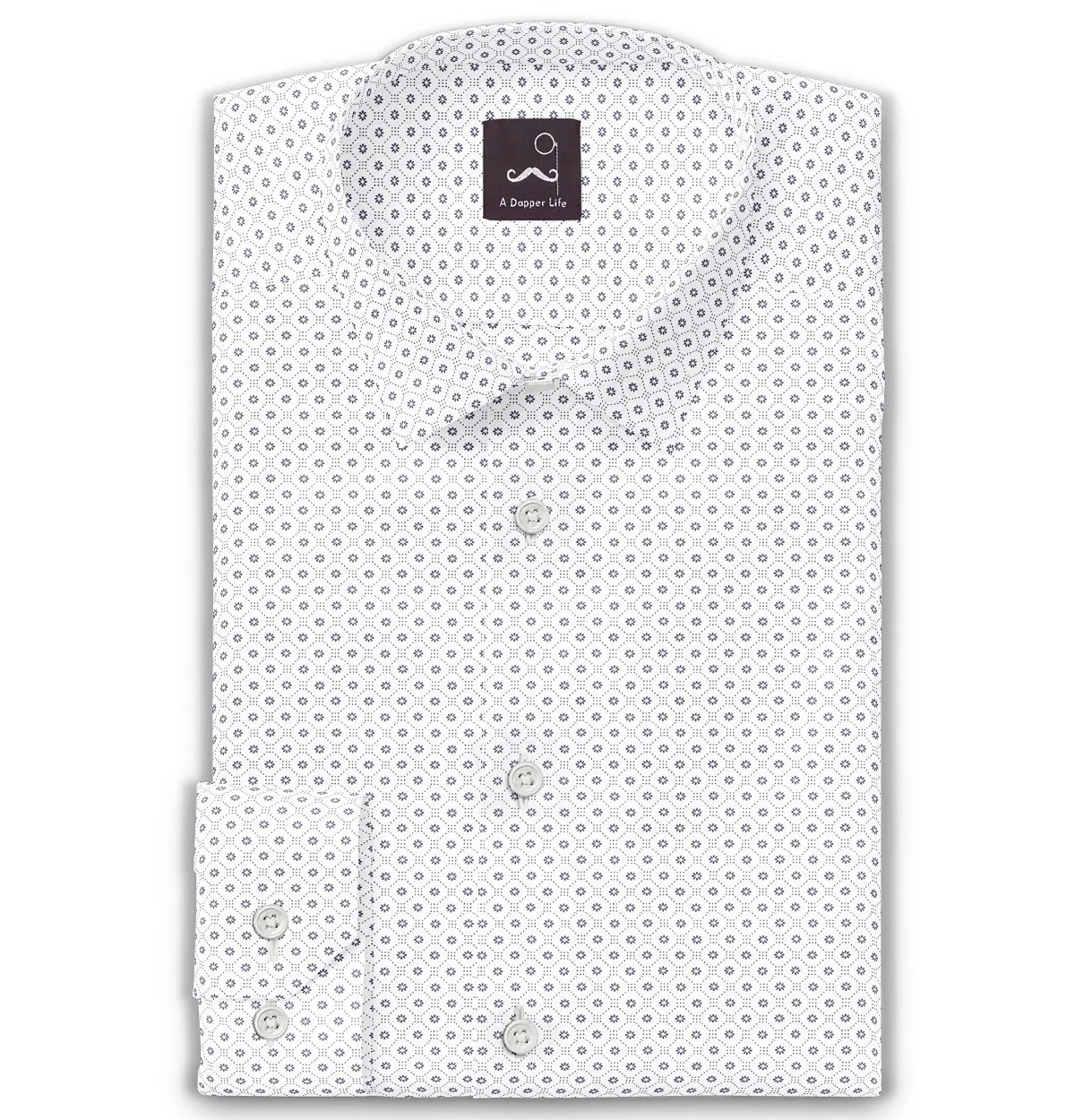 Pure Cotton - Long Sleeve - White with Flowers and Diamonds sold by Airthreads product image thumbnail 2