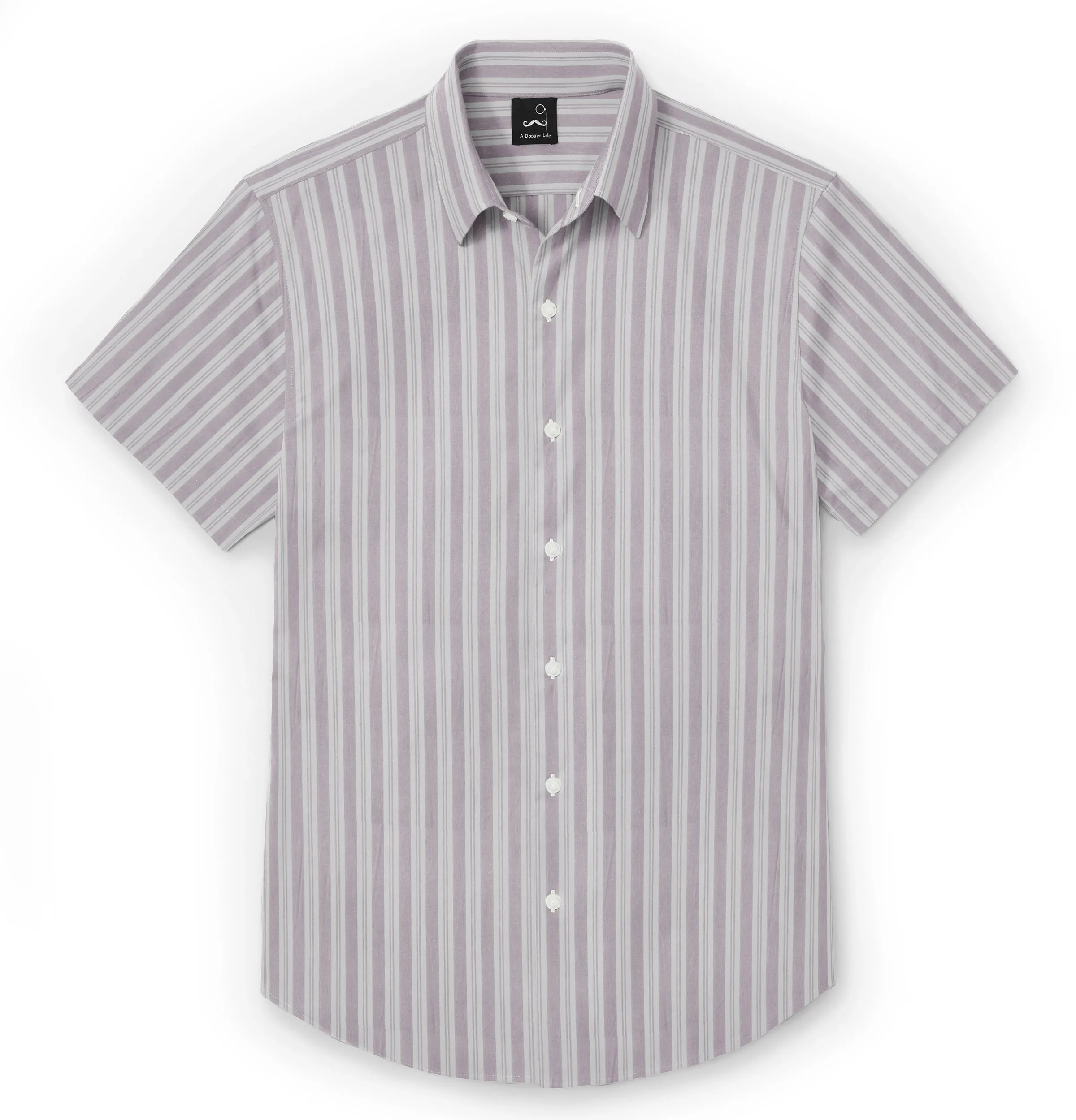 Pure Cotton - Short Sleeve - Dusty Mauve Stripe Print sold by Airthreads product image thumbnail 2