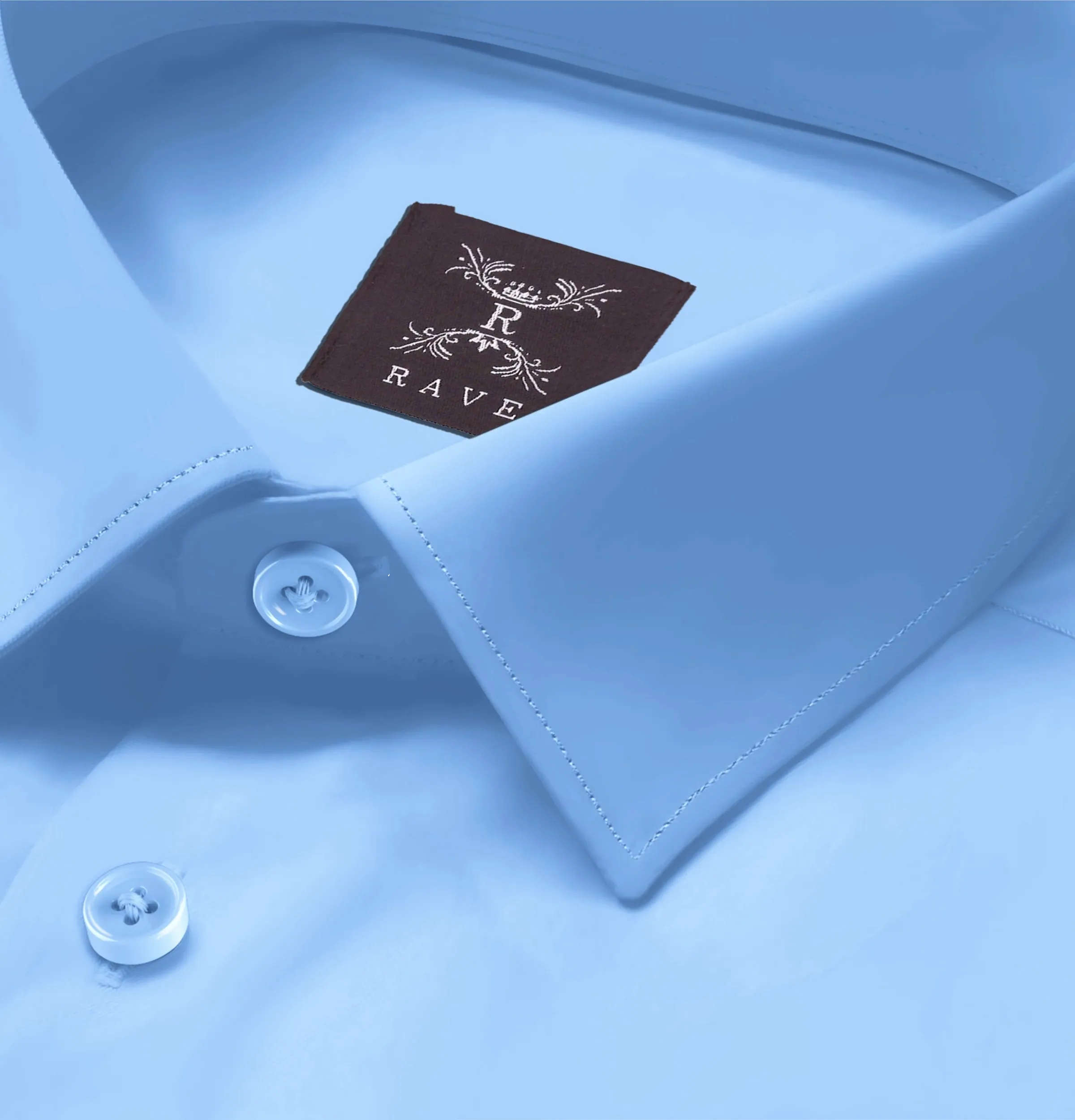 Wrinkle-resistant Cotton-Lycra Shirt - Sky Blue - Short Sleeve sold by Airthreads product image thumbnail 2