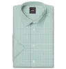 Pure Cotton - Short Sleeve - Green Gingham Check Print sold by Airthreads