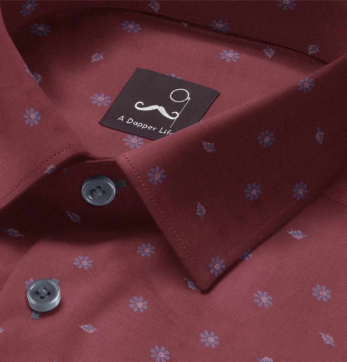 Pure Cotton - Long Sleeve - Maroon Print sold by Airthreads product image thumbnail 2