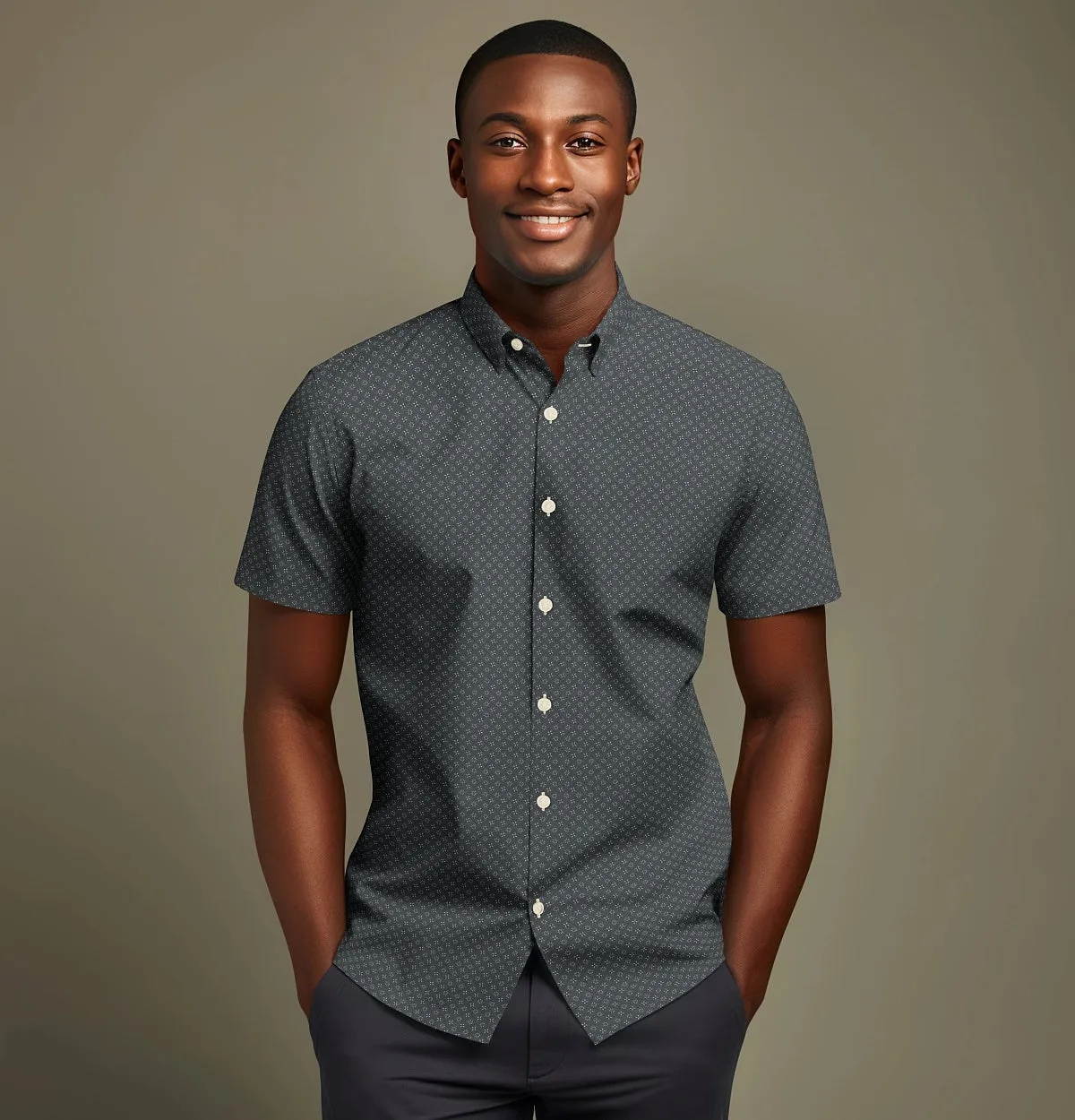 Pure Cotton - Short Sleeve- Gray Floral Medley sold by Airthreads product image thumbnail 4